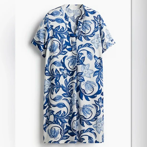 h and m blue and white dress H&M Patterned adjustable shoulder straps H&M | Dresses | Hm